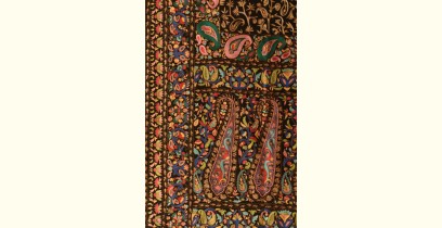 Pasham | Black - Pashmina Shawl with Zari Jamawar Embroidery 
