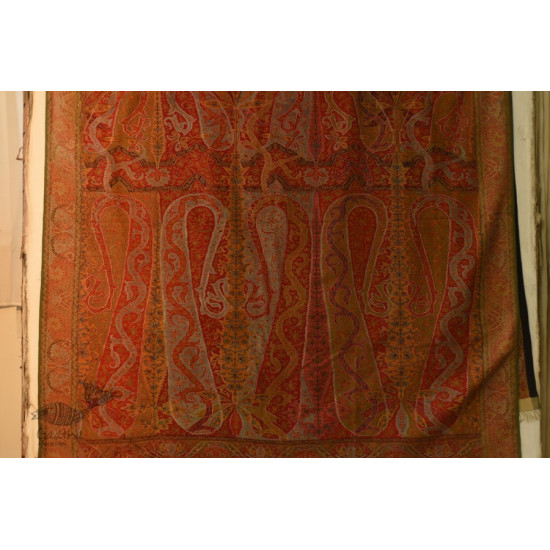 shop Kashmiri Pashmina Long Antique Jamawar shawl