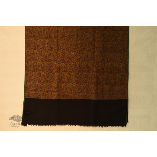 shop Antique Kani Embroidered Black Pashmina Shawl