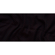 Mashru ✧ Silk+cotton Fabric ( Per meter ) ✧ Black Fabric with Maroon Dots