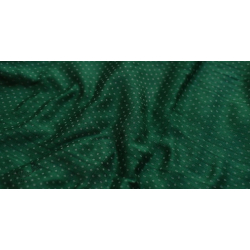 Mashru ✧ Silk+cotton Fabric ( Per meter ) ✧ Green Fabric With White Dots