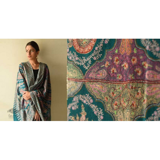 shop Handwoven Pashmina Kashmiri Shawl with Sozni Embroidery