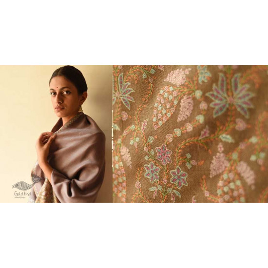 shop Kashmiri Pashmina Shawl with Sozni Jamawar Embroidery