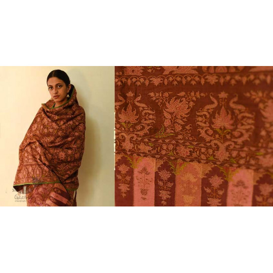 shop Old Antique Dorukha Jamawar Pashmina Shawl