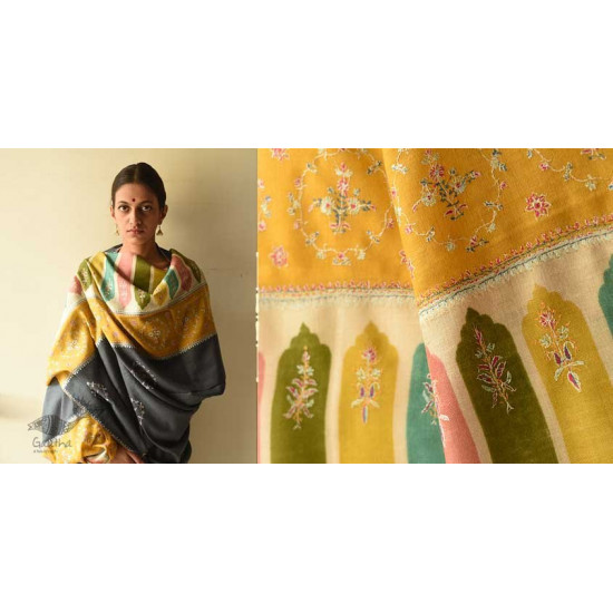 shop Kashmiri Pashmina Shawl with Sozni Jamawar Embroidery