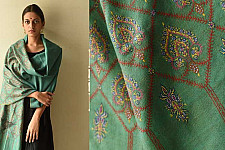 Pasham | Sozni Jamawar Embroidery - Pure Pashmina Shawl