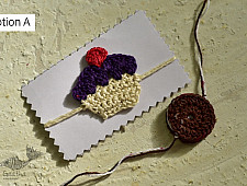 Crocheted Celebrations ❁ Handmade Crochet KidsRakhi - Cup Cake & Oreo Biscuit (Set of Two) ❁ B