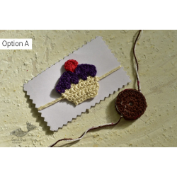 Crocheted Celebrations ❁ Handmade Crochet KidsRakhi - Cup Cake & Oreo Biscuit (Set of Two) ❁ B