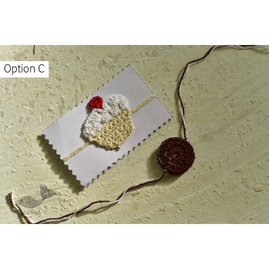 shop online latest collection of handmade crochet rakhi sets