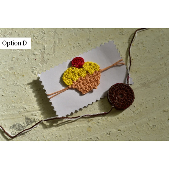 shop online latest collection of handmade crochet rakhi sets