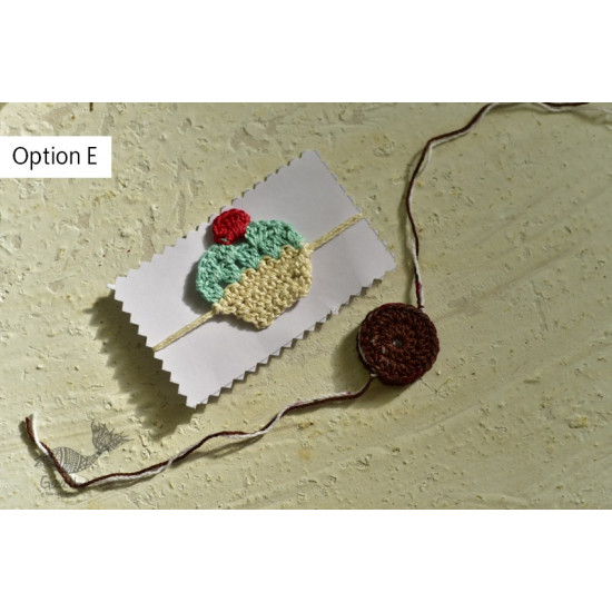 shop online latest collection of handmade crochet rakhi sets