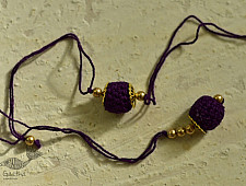 Crocheted Celebrations ❁ Handmade Crochet Rakhi & Lumba Set (Six Color Options) ❁ D