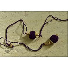 Crocheted Celebrations ❁ Handmade Crochet Rakhi & Lumba Set (Six Color Options) ❁ D