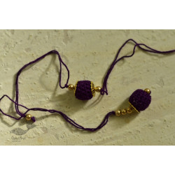 Crocheted Celebrations ❁ Handmade Crochet Rakhi & Lumba Set (Six Color Options) ❁ D