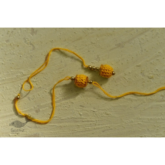 shop online latest collection of handmade crochet rakhi & Lumba Set