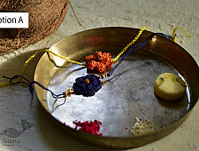 Crocheted Celebrations ❁ Handmade Crochet Flower Rakhi (Set of Two) ❁ E