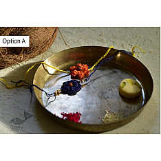 Crocheted Celebrations ❁ Handmade Crochet Flower Rakhi (Set of Two) ❁ E