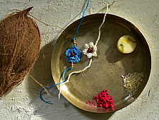 Crocheted Celebrations ❁ Handmade Crochet Flower Rakhi (Set of Two) ❁ E