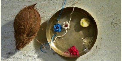 Crocheted Celebrations ❁ Handmade Crochet Flower Rakhi (Set of Two) ❁ E