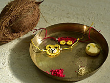 Crocheted Celebrations ❁ Handmade Crochet Kids Rakhi Car & Dog (Set of Two) ❁ A