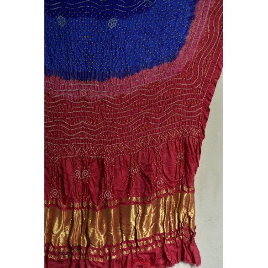 shop online gajji silk bandhni dupatta with zari pallu