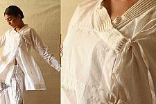 Raas | Handloom Cotton - Stitched Plain White Kediyu