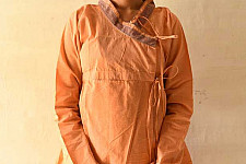 Raas | Handloom Cotton - Stitched Plain Kediyu ~ Orange