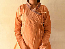 Raas | Handloom Cotton - Stitched Plain Kediyu ~ Orange