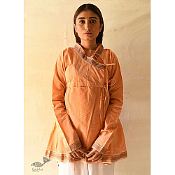 Raas | Handloom Cotton - Stitched Plain Kediyu ~ Orange