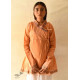 shop Handloom Cotton - Stitched Plain orange Kediyu