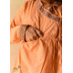 shop Handloom Cotton - Stitched Plain orange Kediyu