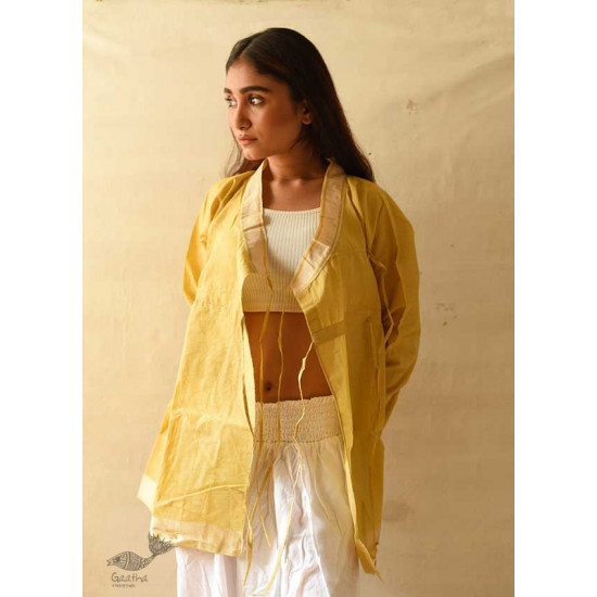 shop Unisex Handloom Cotton Kediyu - Light Yellow