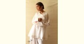 shop Handloom Cotton - Stitched Plain White Kediyu