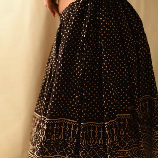 shop Jawariya Block Printed Long Skirt / Ghagra - B