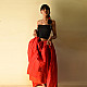 Loom & Light - Handloom Cotton Skirt ~ Red