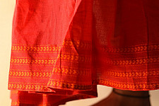 Loom & Light - Handloom Cotton Skirt ~ Red