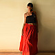 Loom & Light - Handloom Cotton Skirt ~ Red