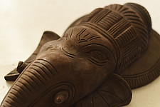 Handmade Wooden Hanging Mask - Ganesh