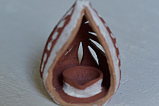 Maati Ka Kaam ‡ Terracotta Hanging Lamp / Diya (6" x 5" x 3.5") ‡ 20