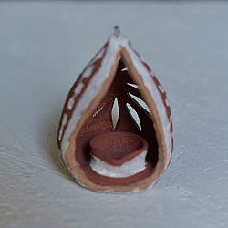 Maati Ka Kaam ‡ Terracotta Hanging Lamp / Diya (6" x 5" x 3.5") ‡ 20