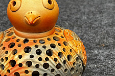 Terracotta Tales | Pottery Art ~ Round Sparrow T Light Holder 