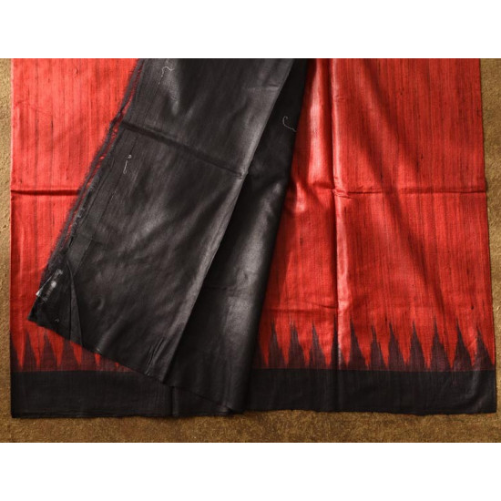 shop Pure Tussar Ghicha Handloom Silk Saree