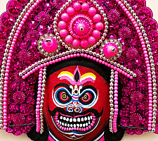 Mukhauta . मुखौटा : Handmade Wall Hanging Paper Mache Mask - Ravan