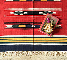 A finite infinity ❧ Handwoven Geometric Dhurries  ( 5 X 3 Feet )