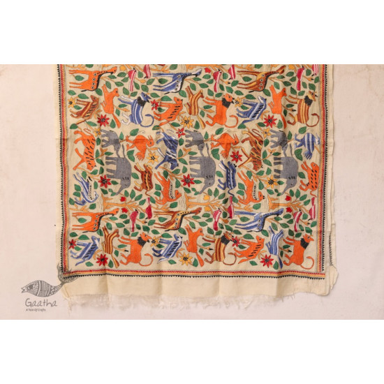 पुष्पारम ✽ Kantha Tussar Silk Dupatta ✽ B