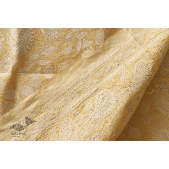 पुष्पारम ✽ Kantha Tussar Silk Dupatta ✽ C