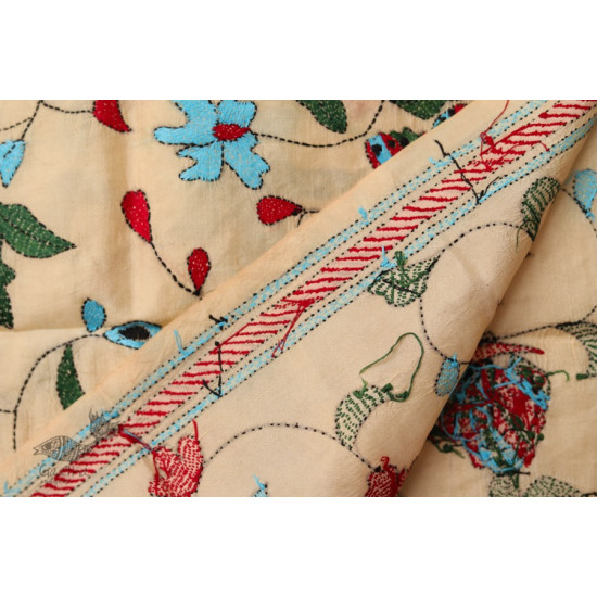 पुष्पारम ✽ Kantha Silk Stole ✽ L