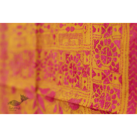 पुष्पारम ✽ Kantha Silk Stole ✽ M