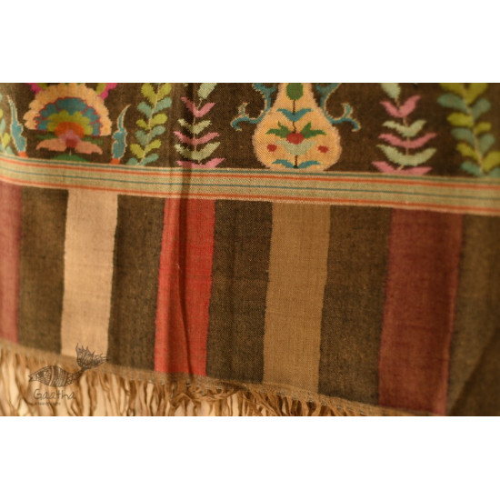 shop Kashmiri handwoven Pure Pashmina Kani Reversible Shawl