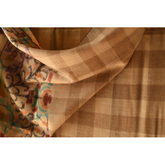 shop Kashmiri handwoven Pure Pashmina Kani Checks Shawl